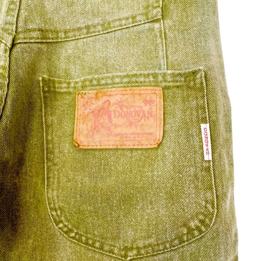 VINTAGE 80’s 90’s Donovan Light Green Ribcage High Waisted Baggy Carpenter Jeans - Picture 8 of 8